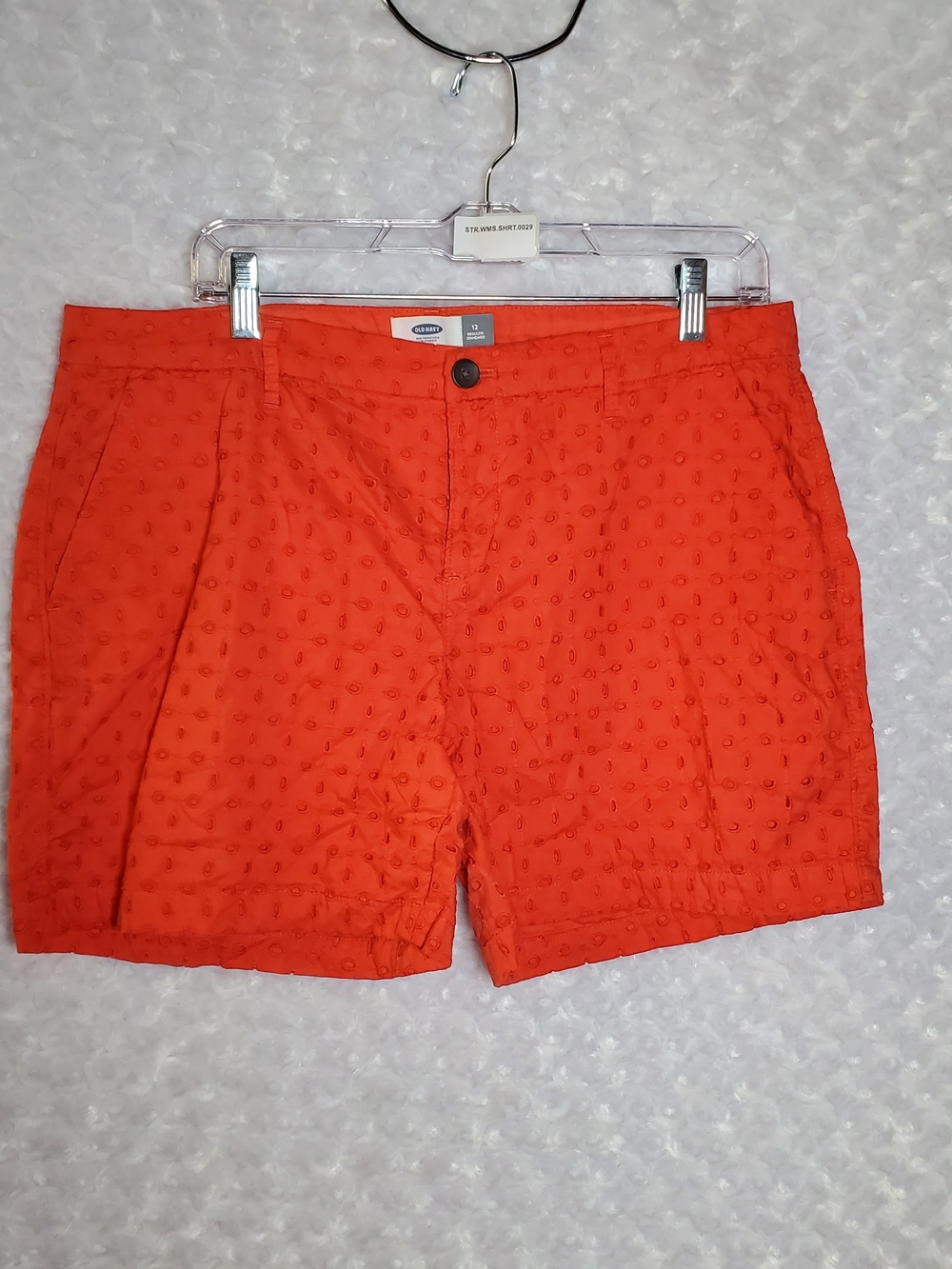 Orange Men's Embroidered Shorts - Old Navy Size 12